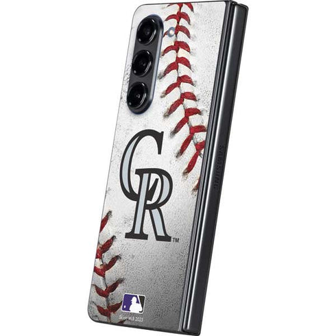 MLB Colorado Rockies Game Ball Galaxy Z Fold5 5G Skin